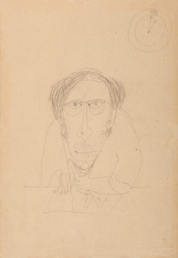 Václav CHAD, Self-portrait 2 / inspired by Klee /, 1943, pencil, paper, 223 x 320 mm,
part of the GVCh fund 2014, J. Janoušek collection 