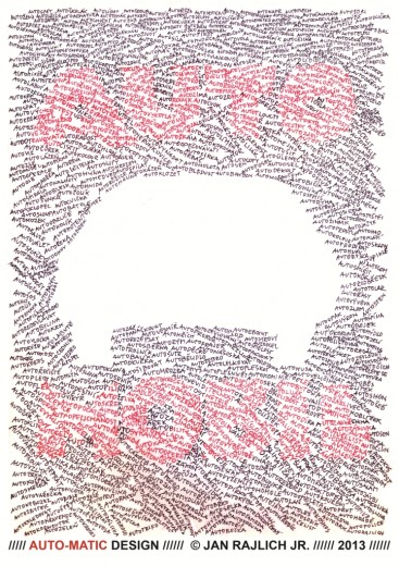 Auto mobil / Auto-Matic Design (plakát s konceptuálním textem), 2013, ofset, 100x70 cm 