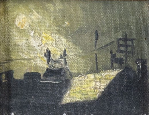 Roudnice, 1938, olej, plátno, 8x10cm